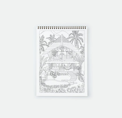 Carnet de coloriage Exotic bathtub
