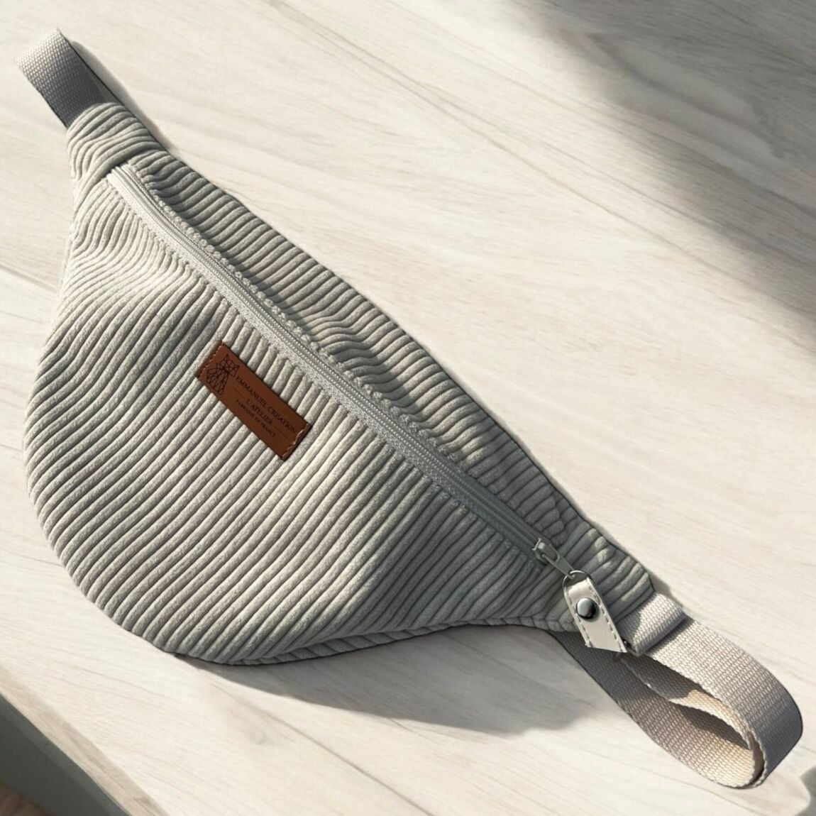 Sac banane - Velours Écru