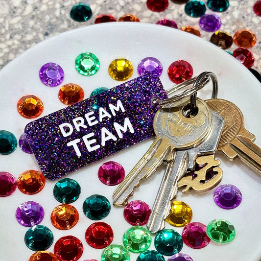 Porte-clés Dream team violet