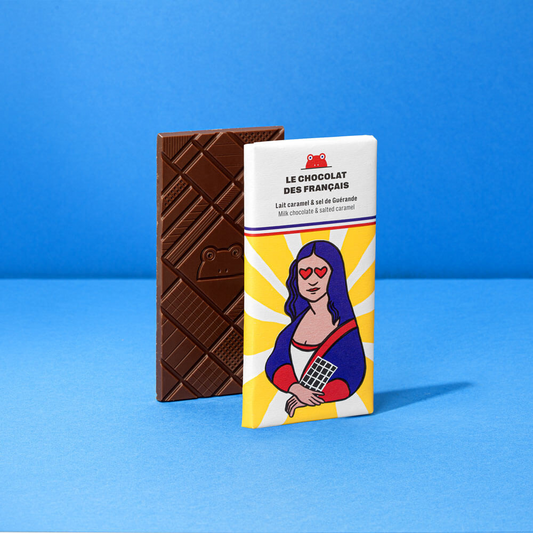 Tablette lait, caramel et sel de Guérande - Bio - Joconde
