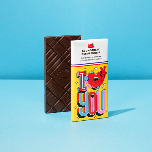 Tablette lait, caramel et sel de Guérande - I Love You