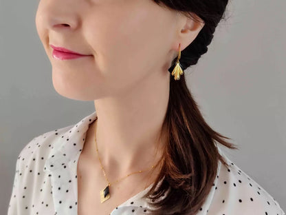 Boucles d’oreilles l’harmonieuse noir