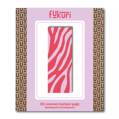 Kit de canevas marque-pages Zèbre
