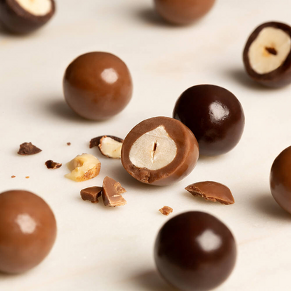 Noisettes enrobées de chocolat