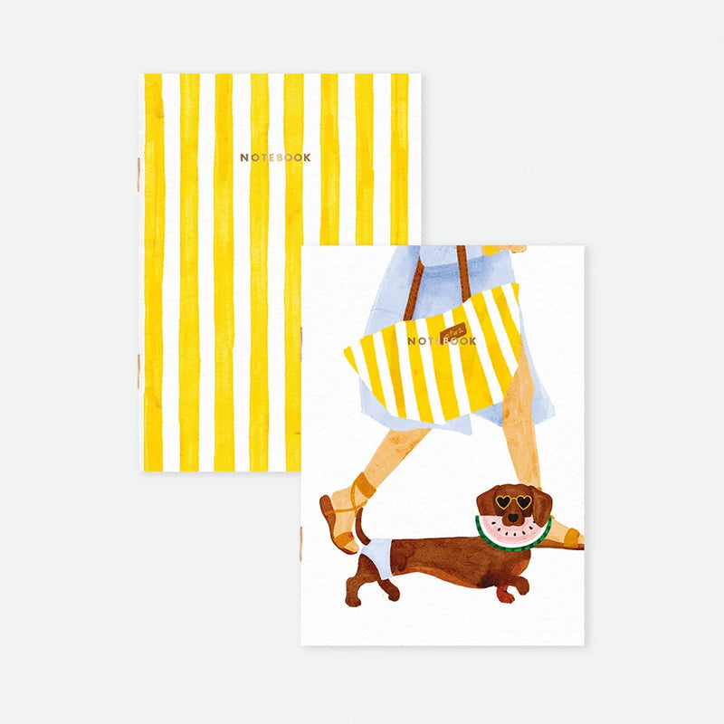 Duo carnets Summer Dachshund