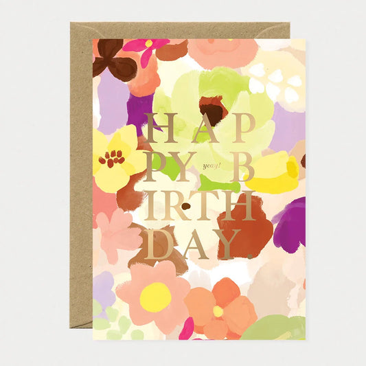 Carte double avec enveloppe - Happy birthday spring sweet