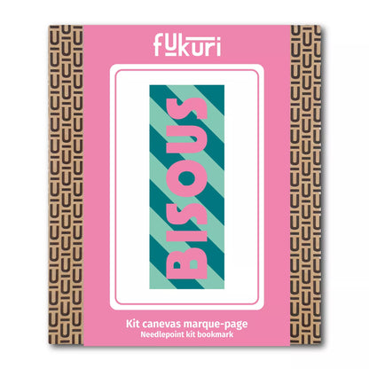 Kit de canevas marque-pages Bisous