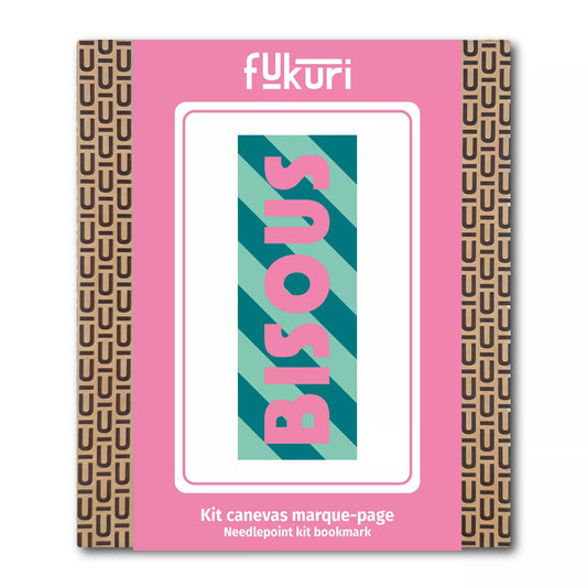 Kit de canevas marque-pages Bisous