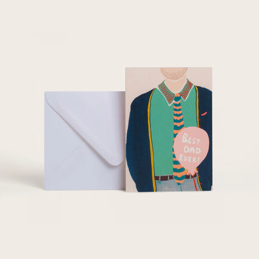 Carte double avec enveloppe - Best dad ever
