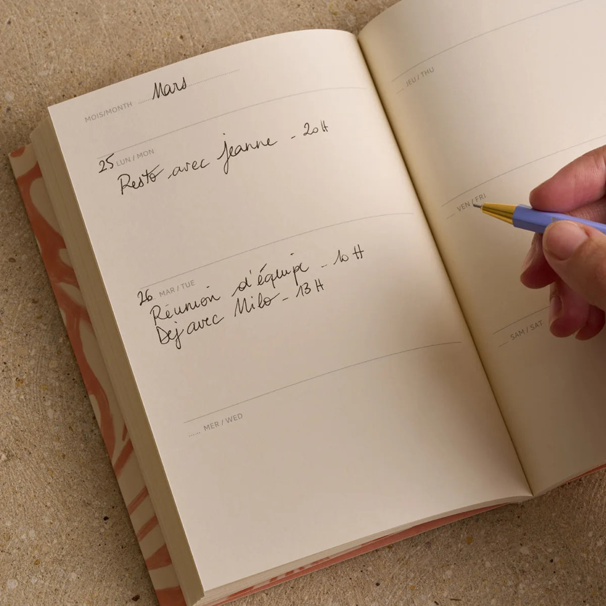Agenda perpétuel Sauvage