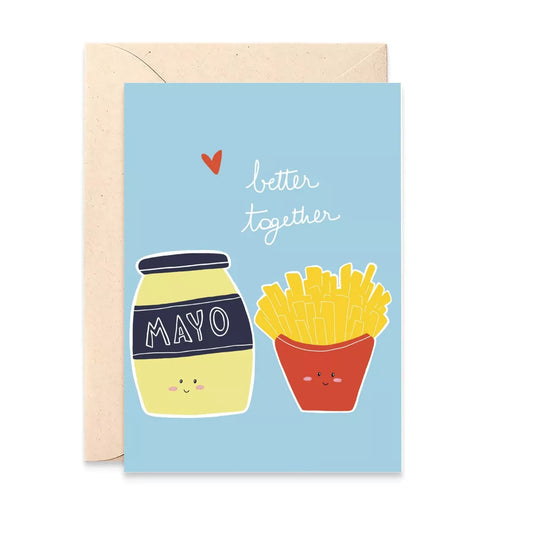 Carte double avec enveloppe - Better together chips