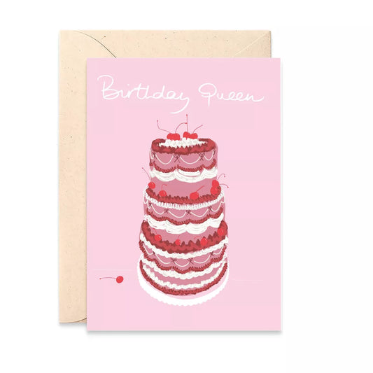 Carte double avec enveloppe - Birthday queen