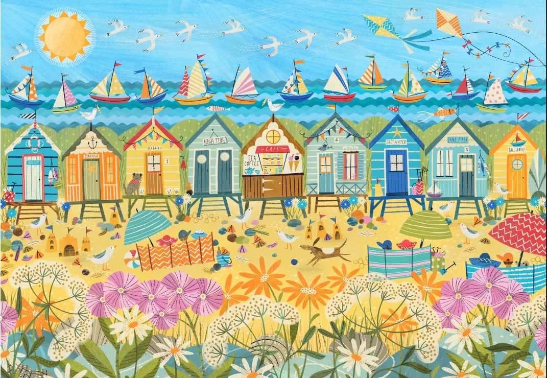 Puzzle Cabines de plage 1000 pièces