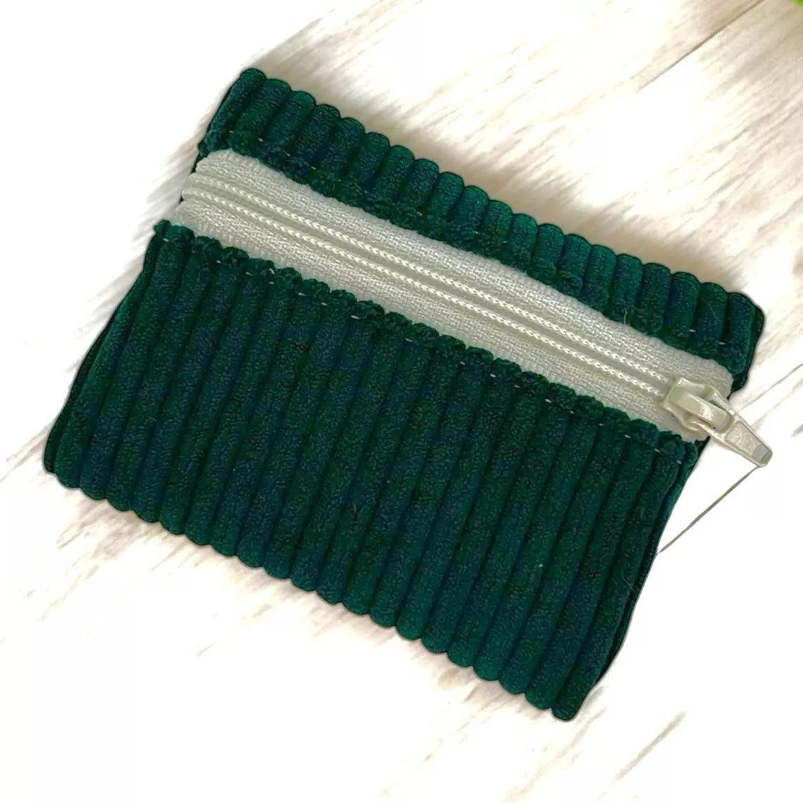 Porte monnaie en velours côtelé (coloris au choix)