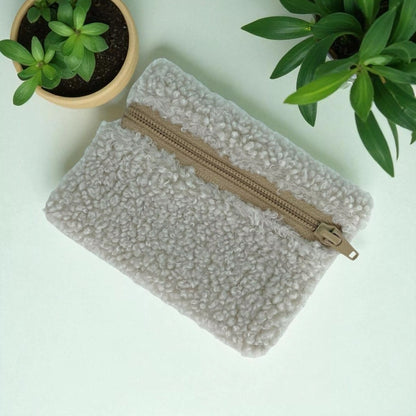 Porte monnaie bouclette (coloris au choix)