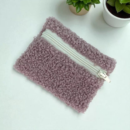 Porte monnaie bouclette (coloris au choix)