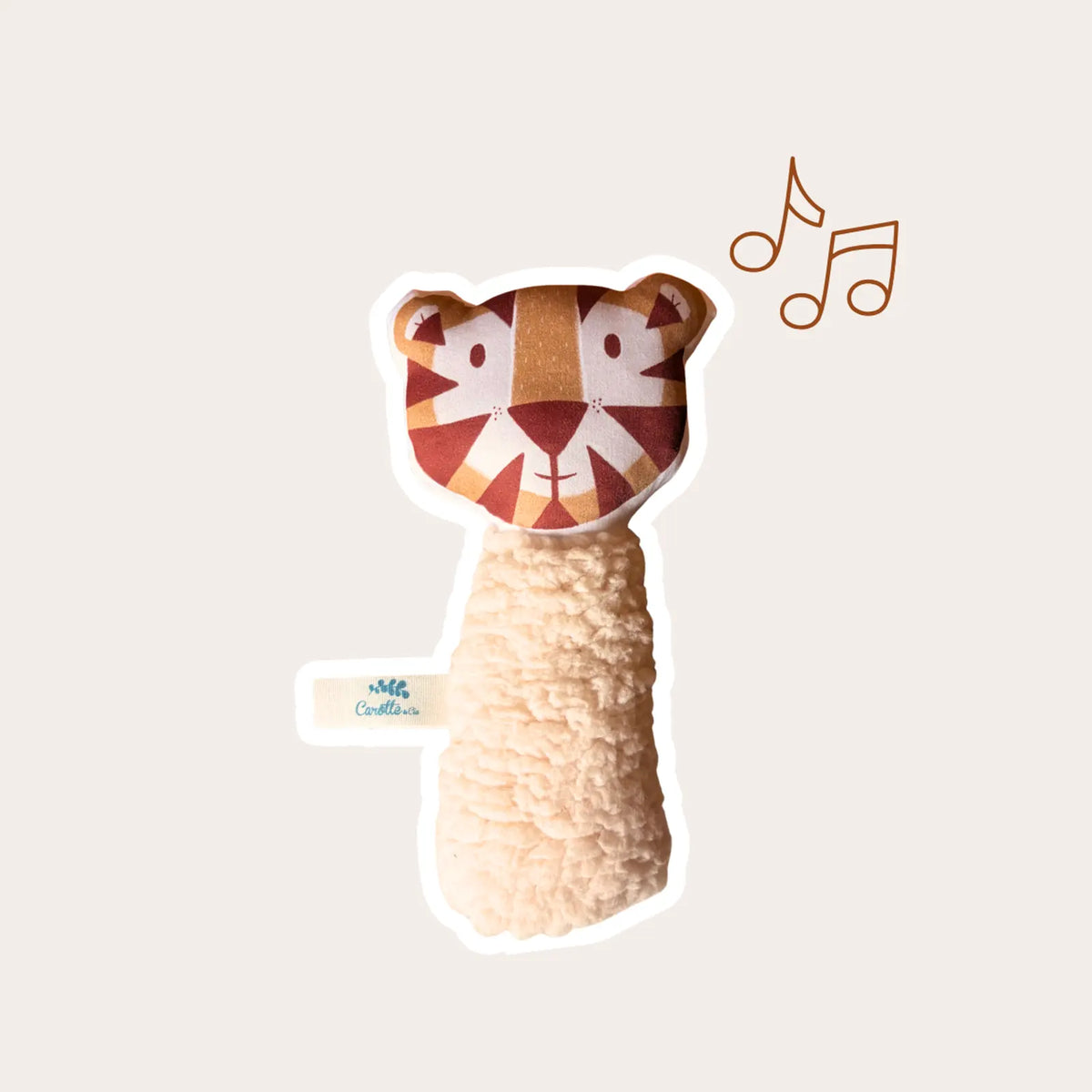 Hochet Tigre Teddy Beige