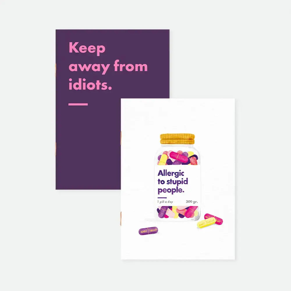 Duo carnets Allergic to stupid people