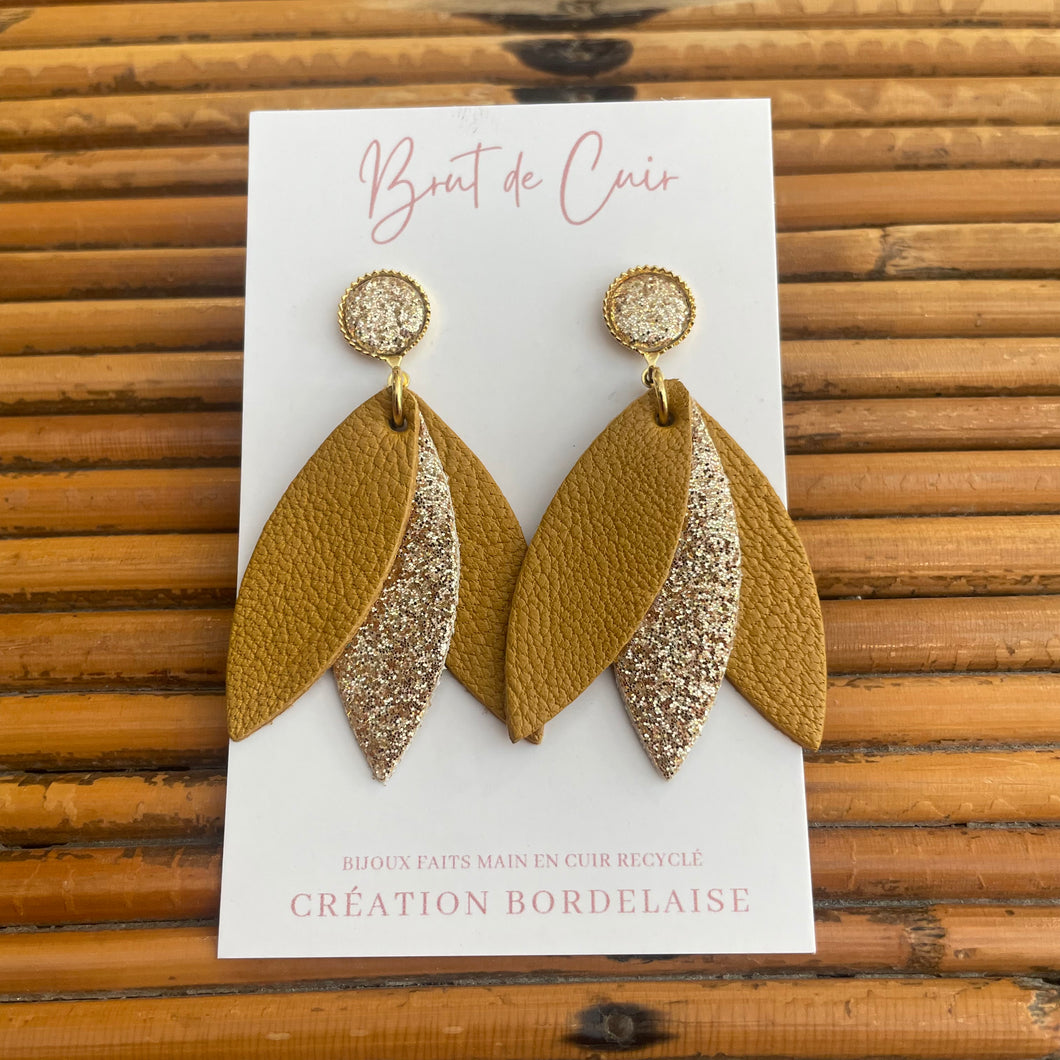 Boucles d'oreilles Gaëlle jaune