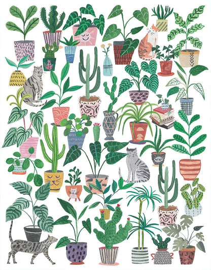 Puzzle Cats and Plants 500 pièces
