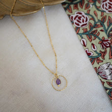 Charger l&#39;image dans la galerie, Collier Clémentine avec pierre semi-précieuse (au choix)
