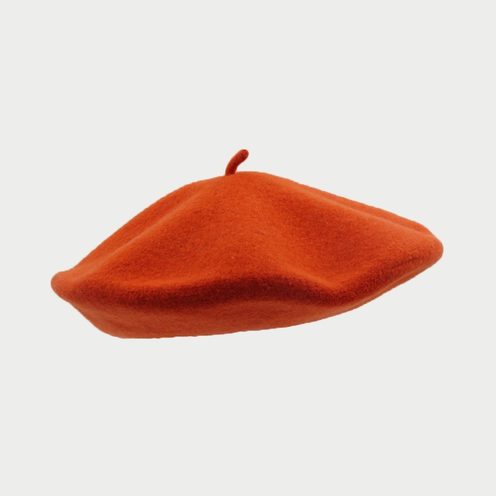Béret citrouille 100% laine - TU
