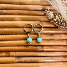 Charger l&#39;image dans la galerie, Boucles d&#39;oreilles Sakura pendantes amazonite
