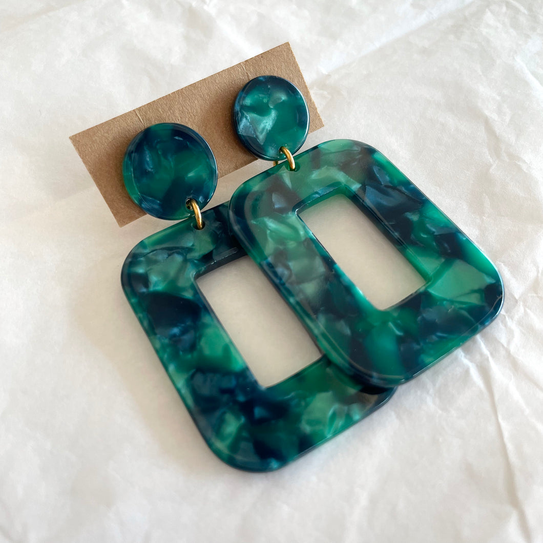 Boucles d’oreilles Carla vertes