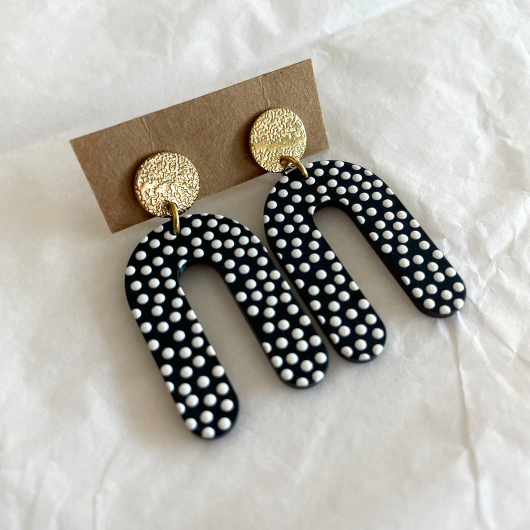 Boucles d’oreilles Françoise à pois