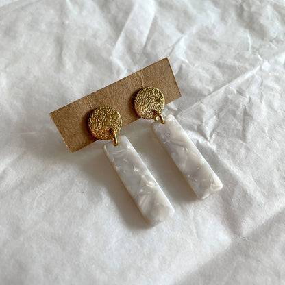 Boucles d’oreilles Charlie nacre