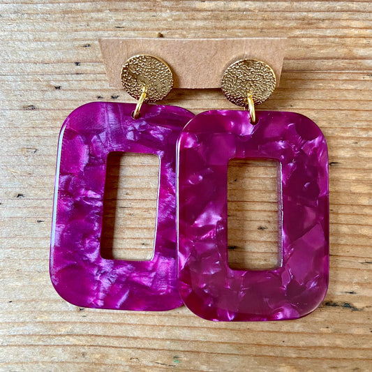 Boucles d’oreilles Carla framboise