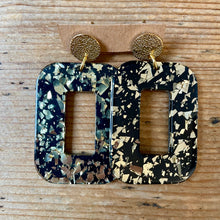 Charger l&#39;image dans la galerie, Boucles d’oreilles Carla noir et doré
