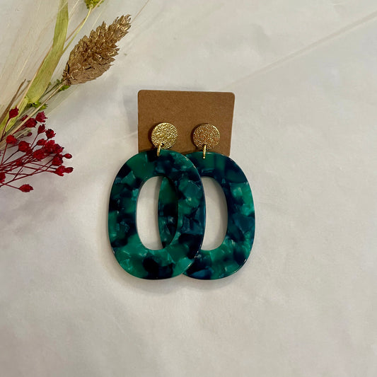 Boucles d’oreilles Alba vert
