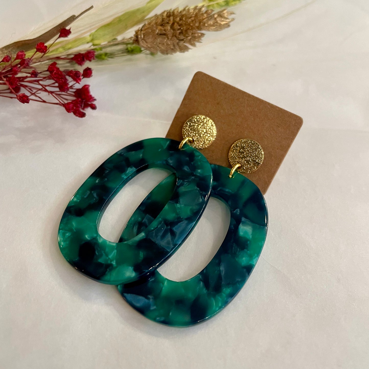 Boucles d’oreilles Alba vert