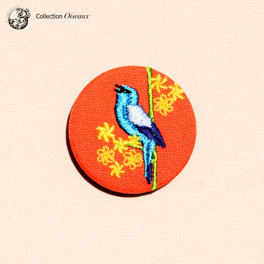 Broche petit format L’oiseau Bleu