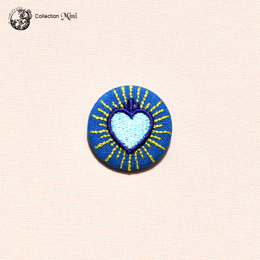 Broche Mini Cœur Shine Bleu