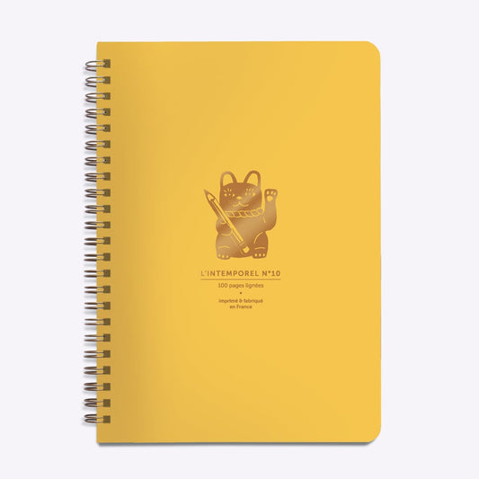 Carnet Intemporel Lucky Cat jaune orange