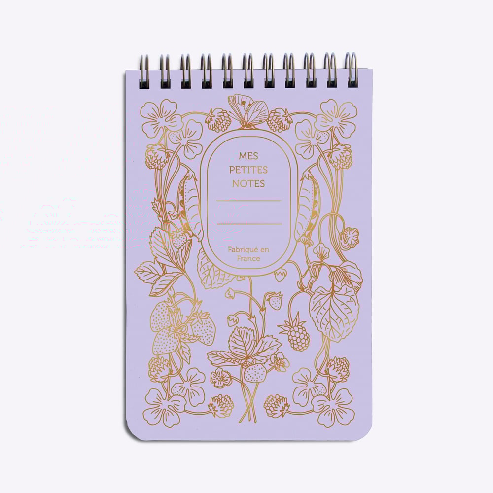 Petit bloc Fraises des bois Lilas