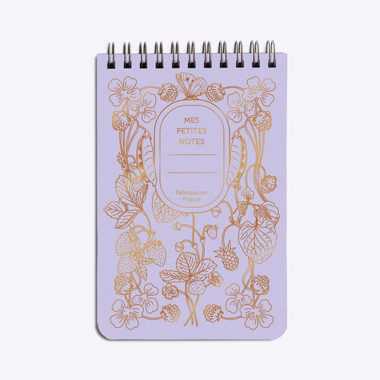 Petit bloc Fraises des bois Lilas