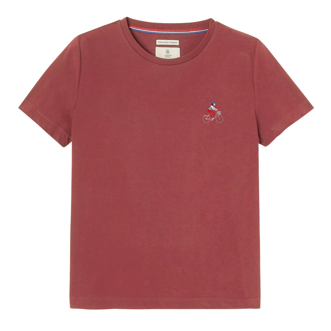T-shirt vélo prune