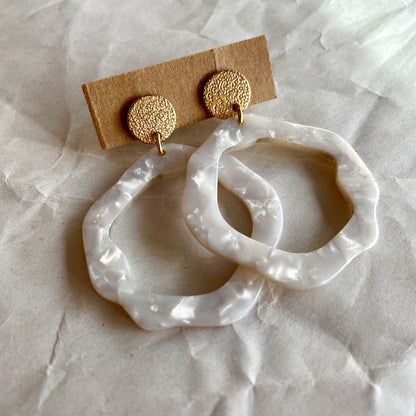 Boucles d’oreilles Adèle blanc