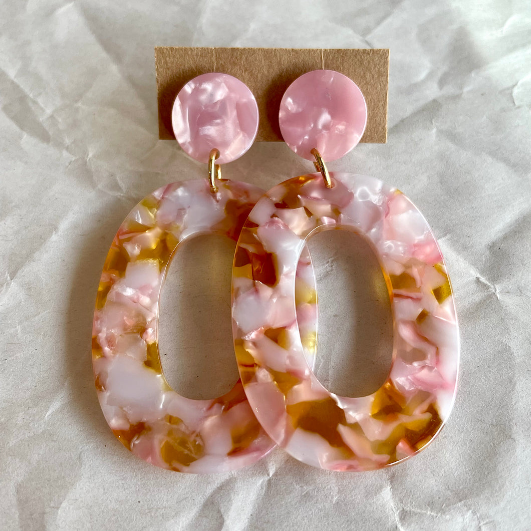 Boucles d’oreilles Alba rose