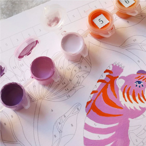 Kit de peinture Tigre fleuri