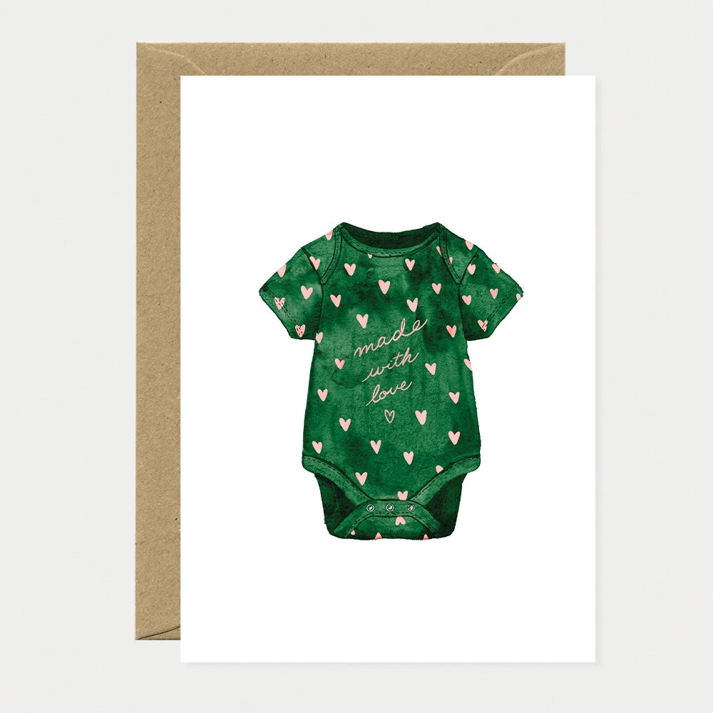 Carte double avec enveloppe - Baby made with love