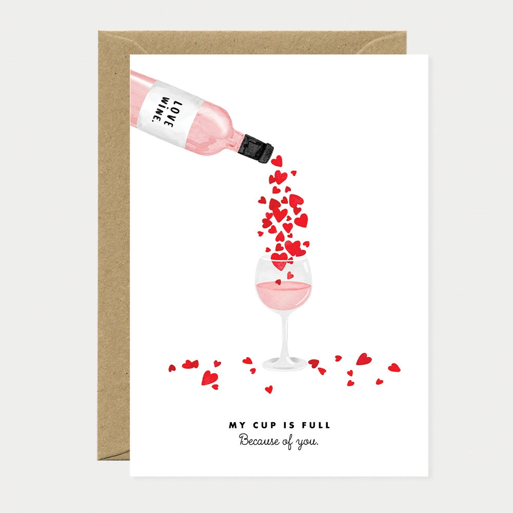 Carte double avec enveloppe - My cup is full