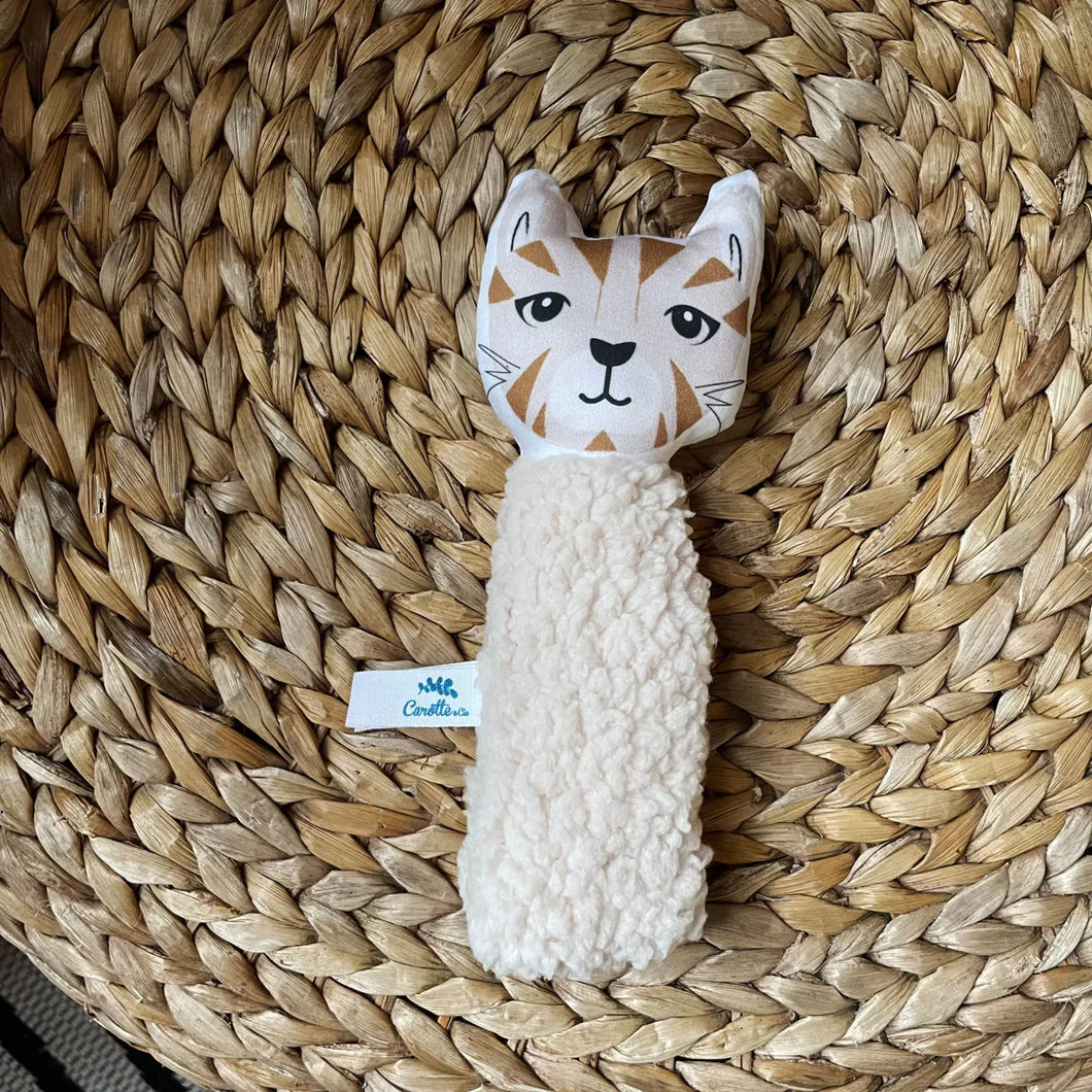 Hochet Chat Teddy Beige