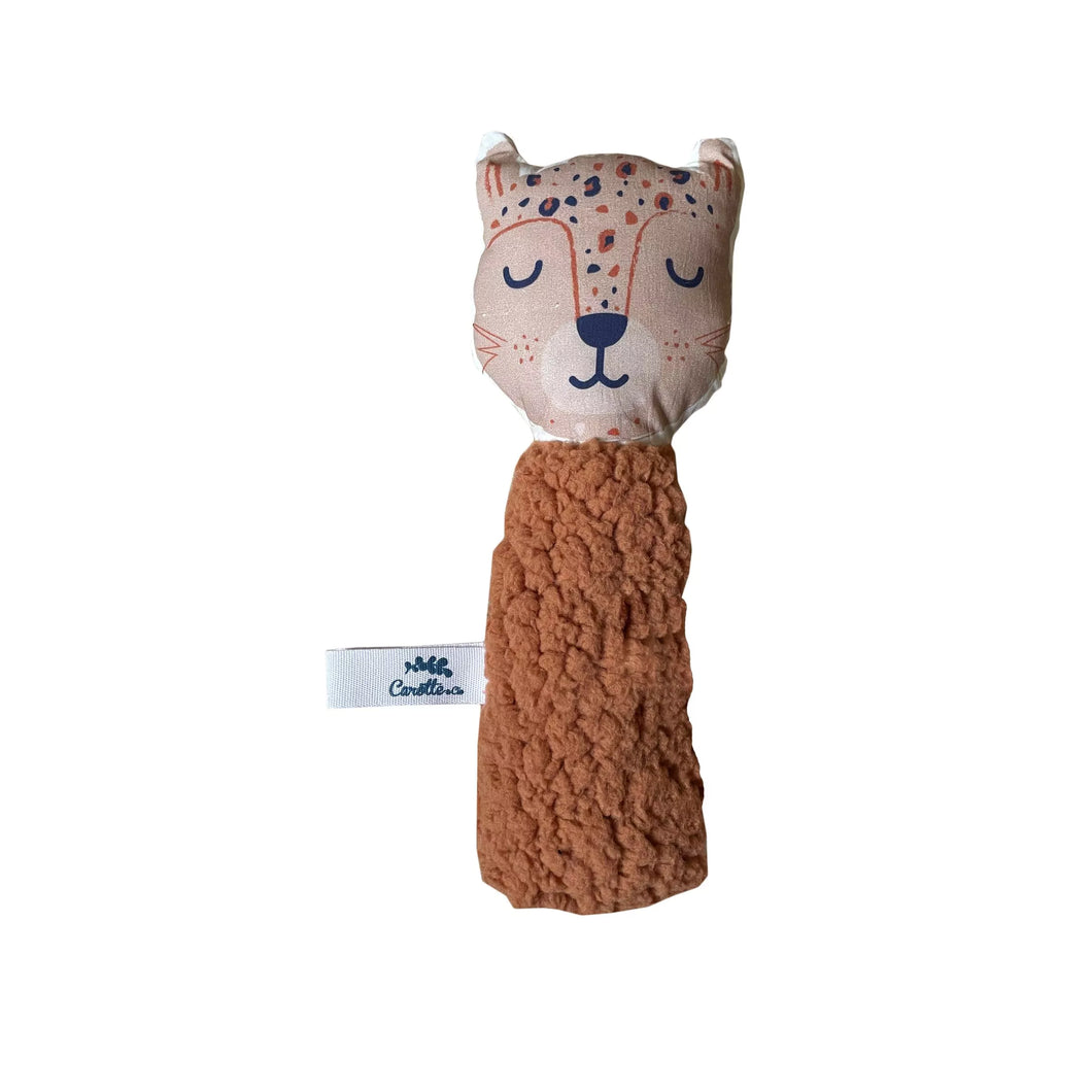 Hochet Panthère Teddy Marsala