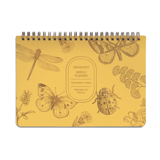 Semainier Papillons jaune