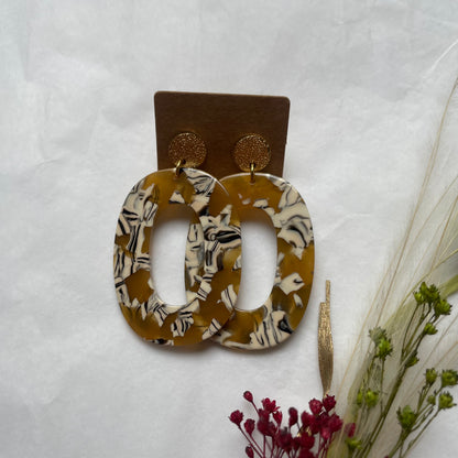 Boucles d’oreilles Alba Léo camel