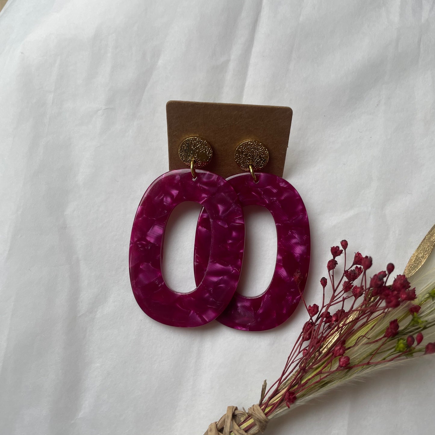 Boucles d’oreilles Alba Framboise